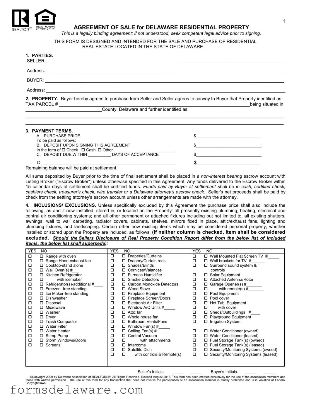 Fill a Valid Agreement Delaware Form