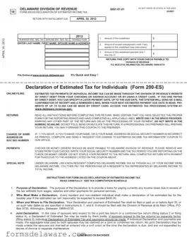 Fill a Valid Delaware 200 Es Form