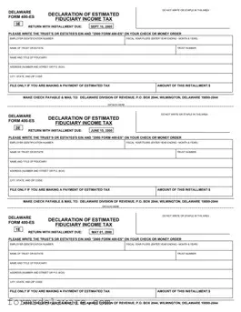 Fill a Valid Delaware 400 Es Form