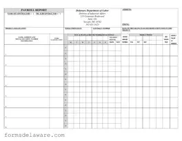 Fill a Valid Delaware Payroll Report Form
