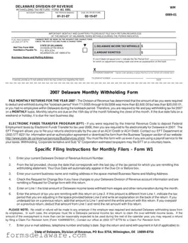 Fill a Valid Delaware W1 9301 Form